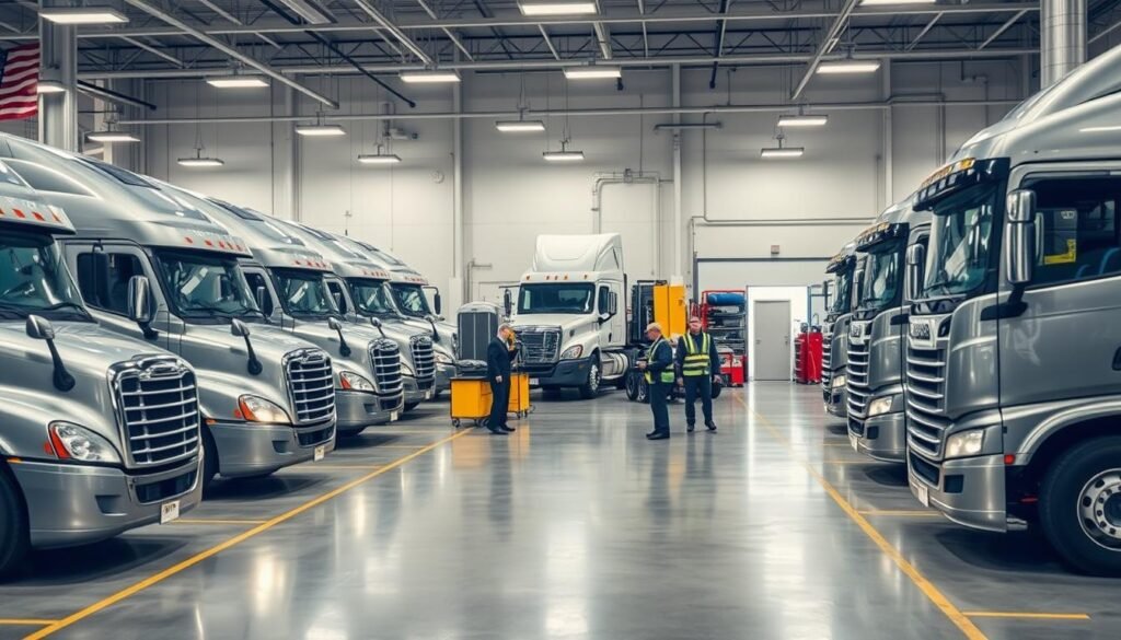 frota e manutenção de caminhões