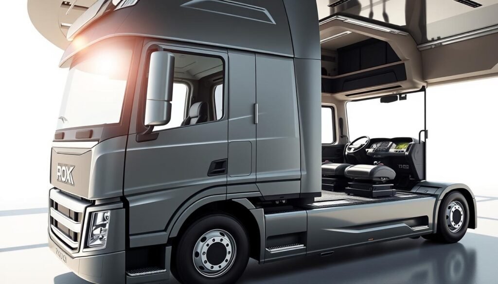 design ergonômico de caminhão