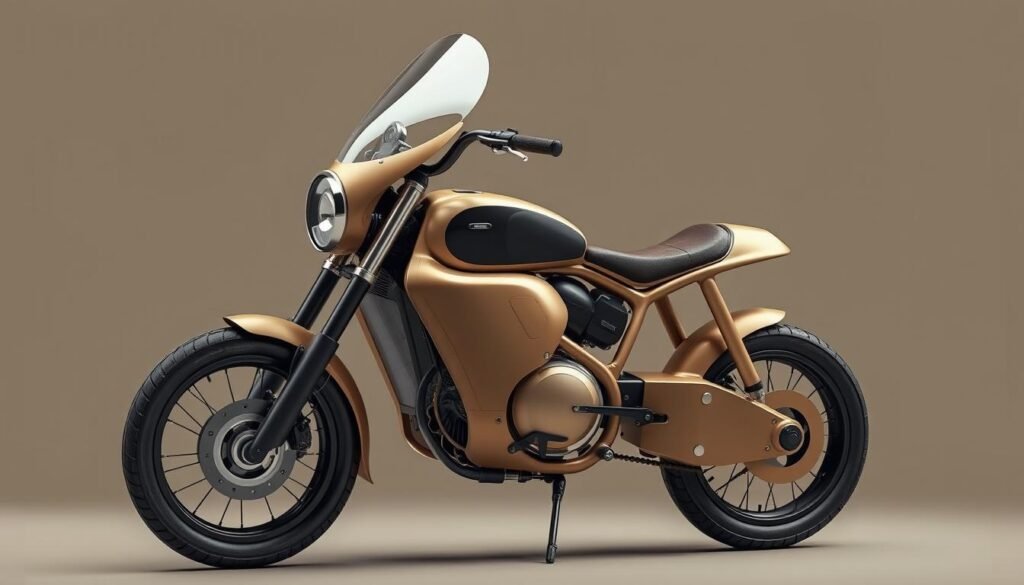 design retrô moto elétrica