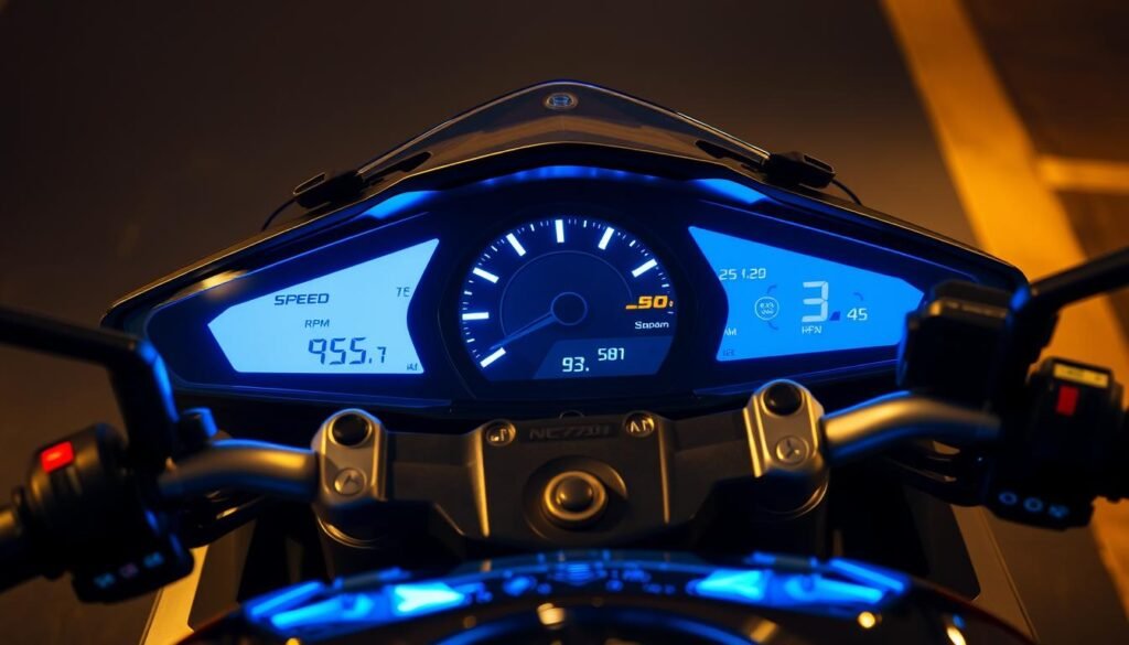 motor e painel digital motocicleta