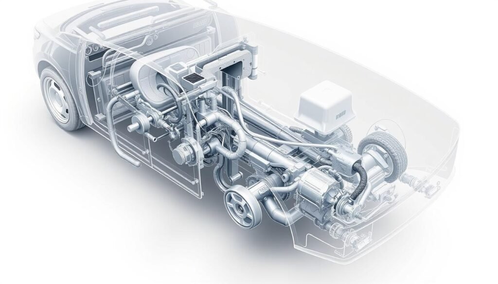 sistema de direção e combustível