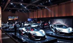Exposição de carros mais caros do mundo 2025 em evento de luxo