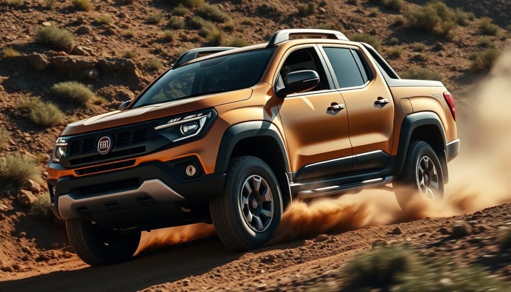 Fiat Toro 2026 em ambiente off-road mostrando sua capacidade todo-terreno