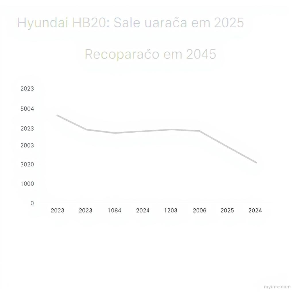 Gráfico de evolução das vendas do Hyundai HB20 2023-2025