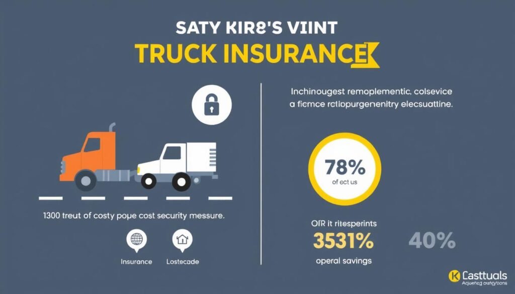 Gráfico mostrando economia em seguro de caminhão com implementação de medidas de segurança