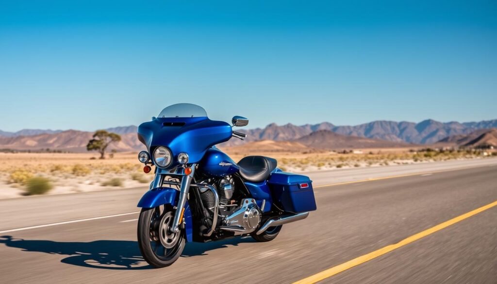 Harley-Davidson Street Glide, uma das motos vendidas da Harley-Davidson mais populares na categoria touring