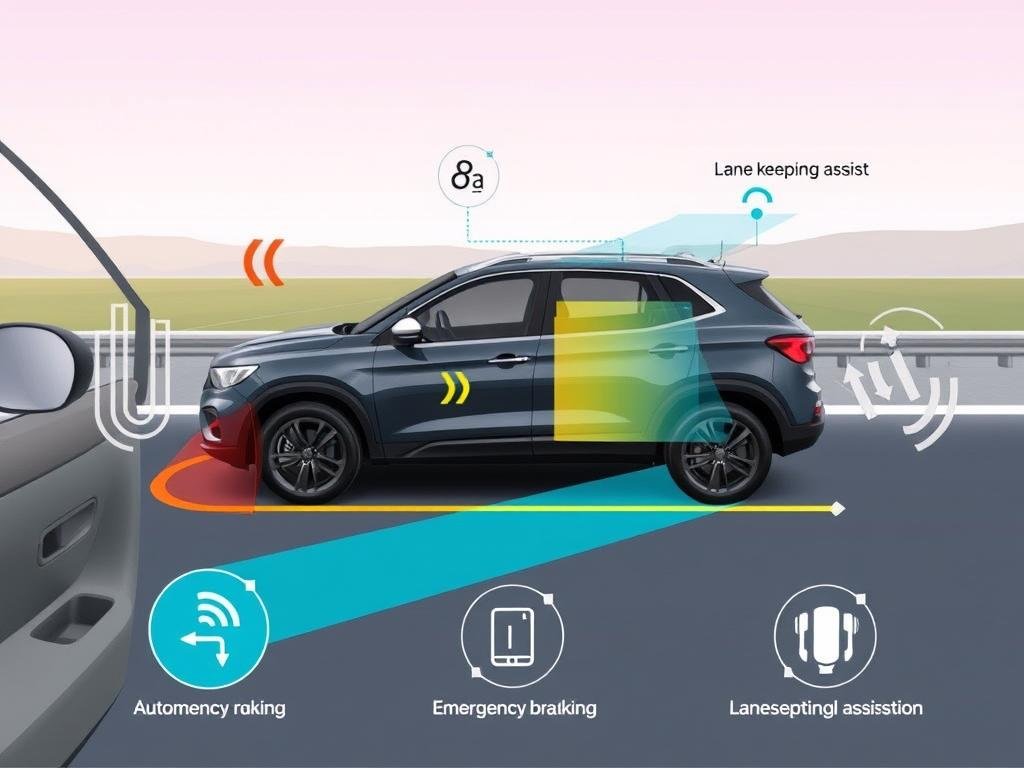 Sistemas de segurança ADAS da Fiat Toro 2026 em funcionamento