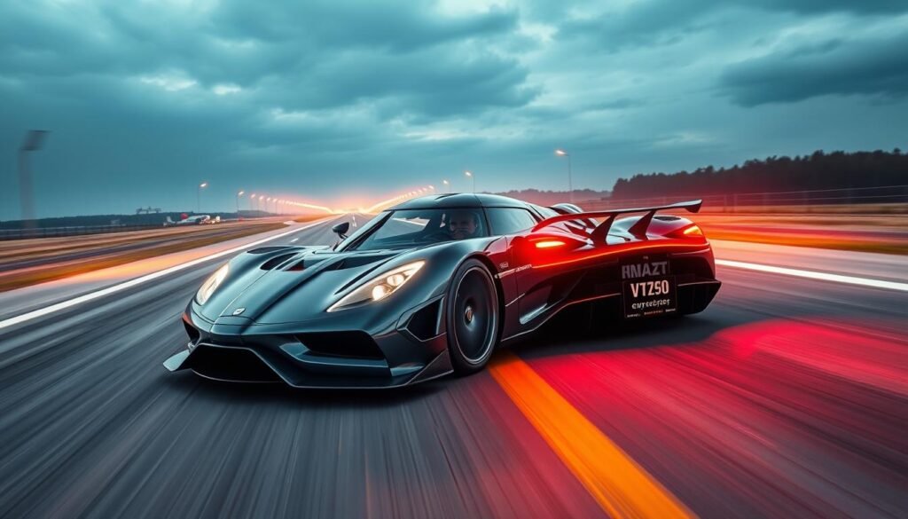 Teste de velocidade do Koenigsegg Jesko Absolut