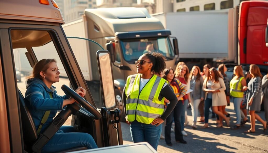 inclusão feminina no transporte
