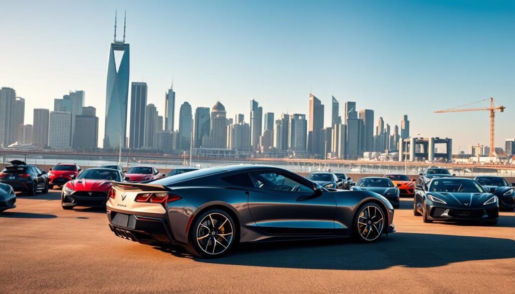 panorama veículos esportivos