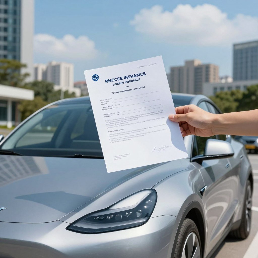 A modern car parked in a bright, sunny urban setting, symbolizing comprehensive vehicle insurance. In the foreground, the sleek vehicle gleams under natural sunlight, showcasing detailed reflections and shadows, emphasizing its curves and polished finish. In the middle ground, an outstretched hand holding an insurance policy document, symbolizing security and protection. The background features a bustling cityscape with clear blue skies and a few fluffy clouds, suggesting optimism and reliability. The scene is well-lit to convey a sense of warmth and approachability, capturing the essence of making an informed decision about vehicle coverage. The overall mood is reassuring and professional, reflecting the importance of choosing comprehensive coverage for peace of mind. A modern car parked in a bright, sunny urban setting, symbolizing comprehensive vehicle insurance. In the foreground, the sleek vehicle gleams under natural sunlight, showcasing detailed reflections and shadows, emphasizing its curves and polished finish. In the middle ground, an outstretched hand holding an insurance policy document, symbolizing security and protection. The background features a bustling cityscape with clear blue skies and a few fluffy clouds, suggesting optimism and reliability. The scene is well-lit to convey a sense of warmth and approachability, capturing the essence of making an informed decision about vehicle coverage. The overall mood is reassuring and professional, reflecting the importance of choosing comprehensive coverage for peace of mind.