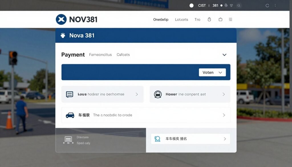 Captura de tela do site oficial da Nova 381 mostrando a página de pagamento de pedágio