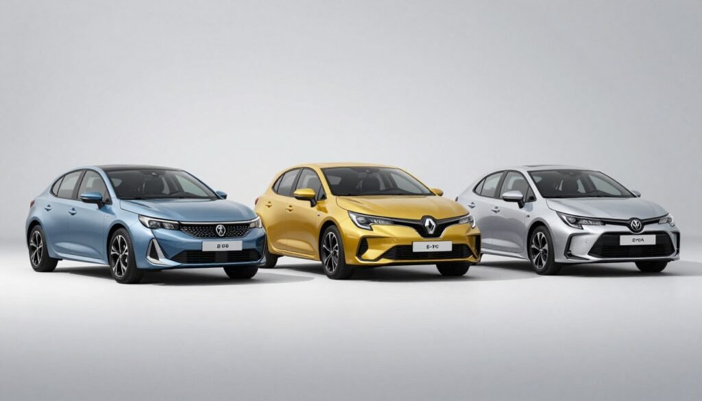 Comparaison visuelle entre la Peugeot 308 2026 et ses principaux concurrents