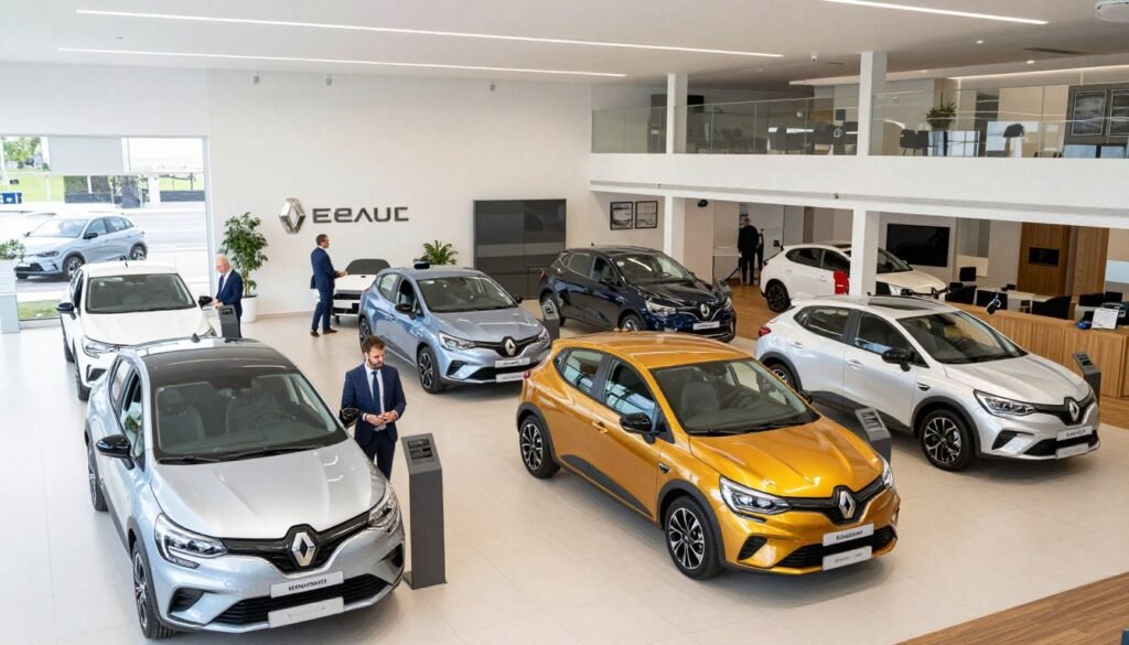 Concessionário Renault em Portugal com exposição do Clio 2026