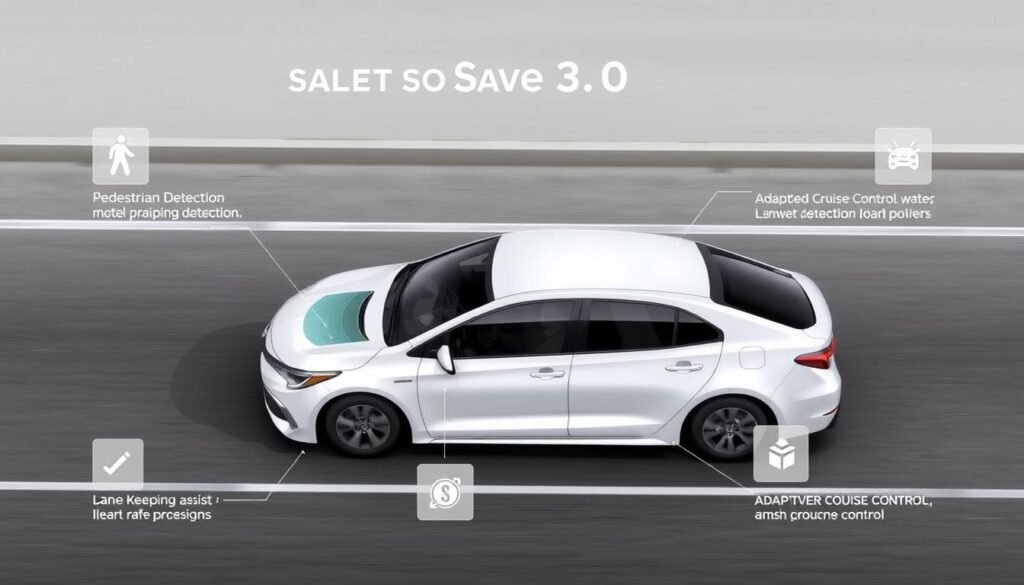 Demonstração do sistema Toyota Safety Sense 3.0 no Novo Corolla 2026