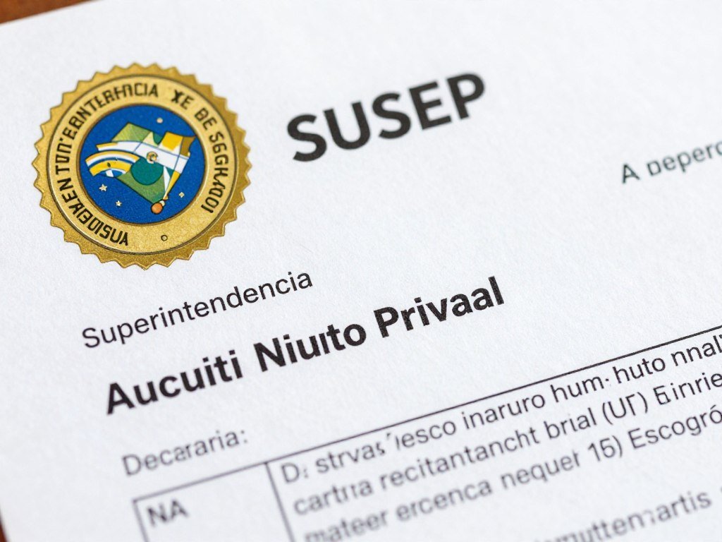 Documento de apólice de seguro automotivo com selo da SUSEP