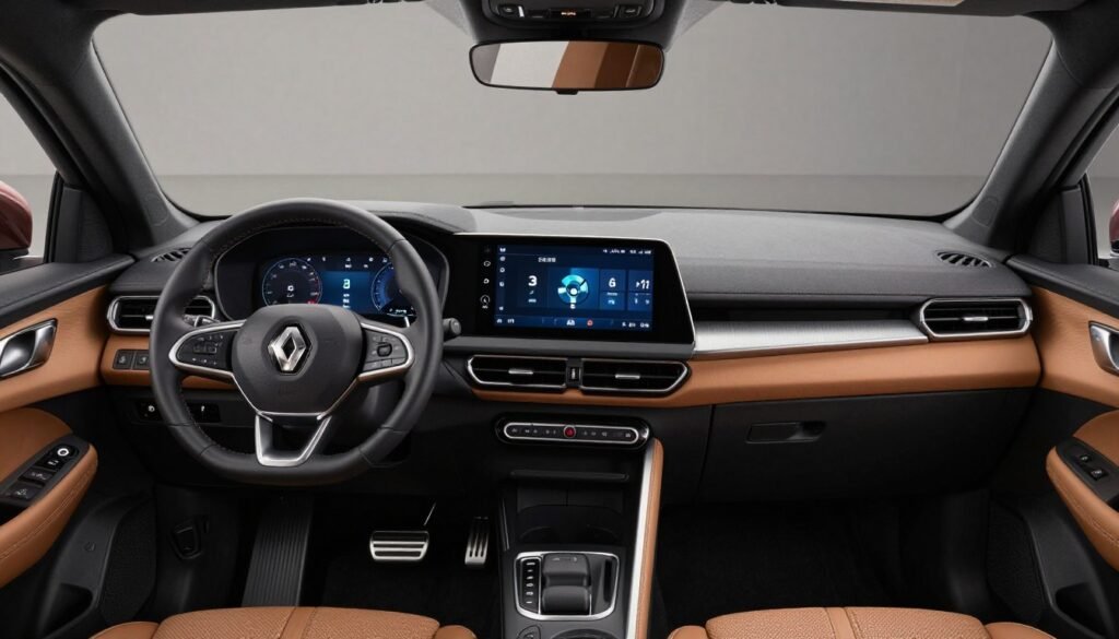 Interior do Renault Clio 2026 com destaque para o painel digital