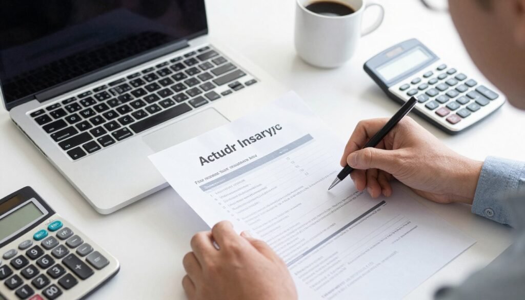 Pessoa comparando diferentes opções de seguro automotivo com assistência 24h