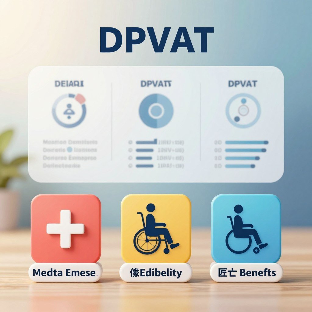 A visually engaging illustration of the different types of DPVAT coverage. In the foreground, display three distinct icons or symbols representing the three main coverage types: medical expenses, permanent disability, and death benefits, stylized and vibrant with a professional look. The middle layer features a well-organized infographic-style layout, with subtle diagrams or charts that complement the icons, showcasing basic statistics or comparisons about each coverage type. The background should be a soft gradient, transitioning from light to dark, symbolizing the clarity of understanding. Use bright, natural lighting to enhance the vibrancy of colors and create a welcoming atmosphere. Focus the perspective at eye level to engage viewers more personally while keeping the overall composition clean and informative.
