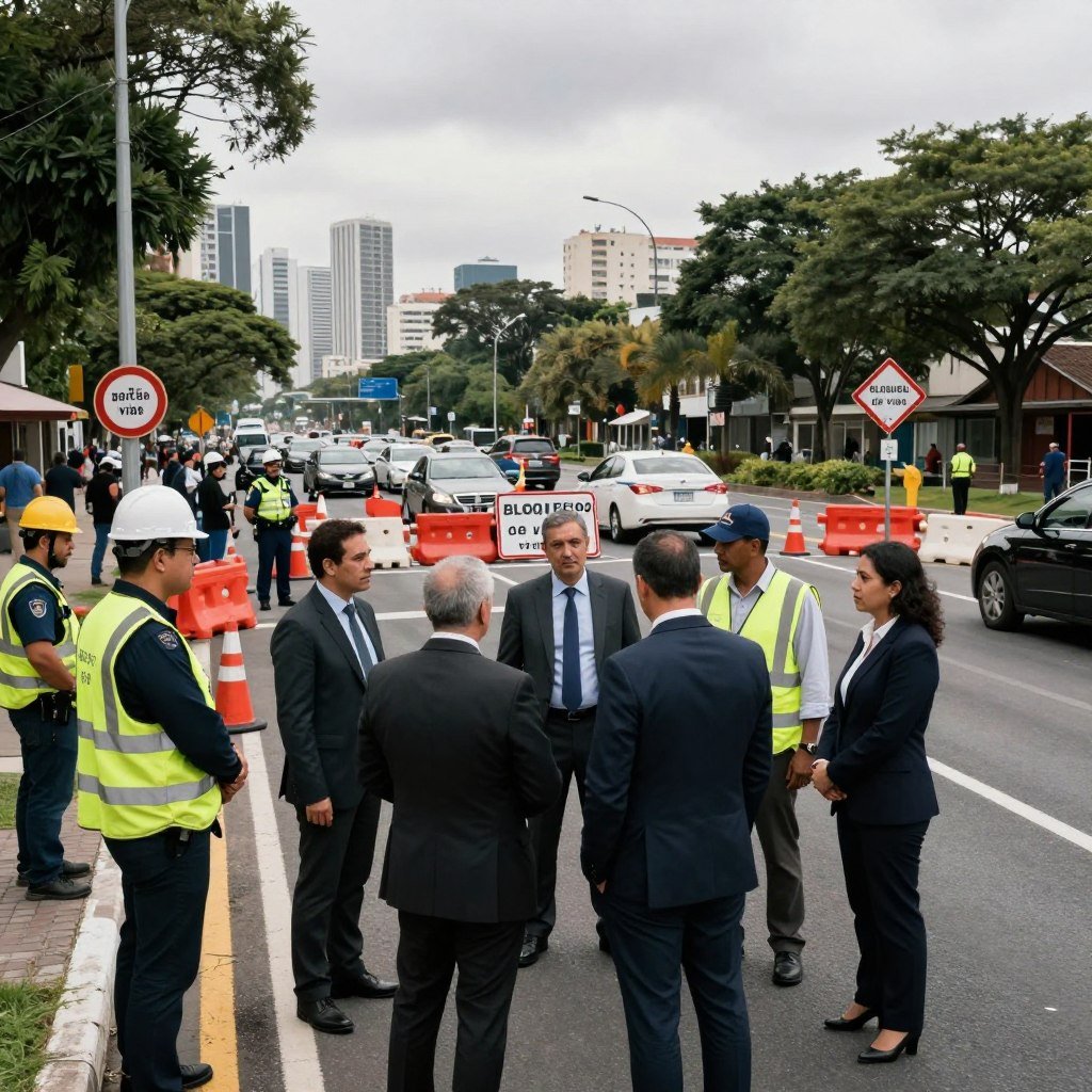 bloqueio de vias